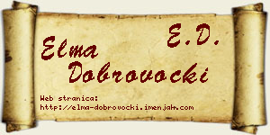 Elma Dobrovocki vizit kartica